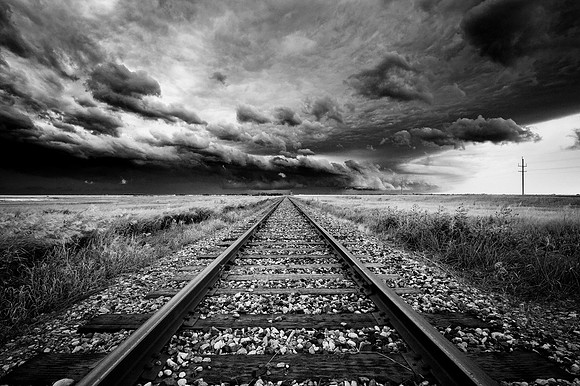 Storm Over The Railroad Tracks